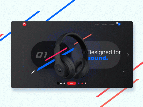 Beats Landing page xd animation - beats-landing-page-xd-animation