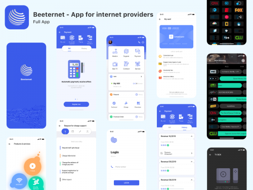 Beeternet - App for Internet Providers - Full App - 28 Screens - beeternet-app-for-internet-providers-full-app-28-screens