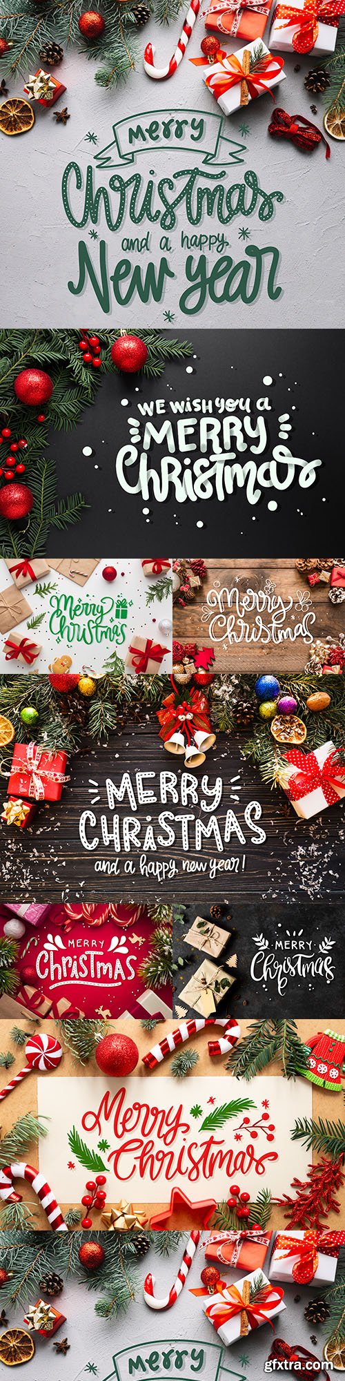 Merry Christmas and New Year background decorative 31