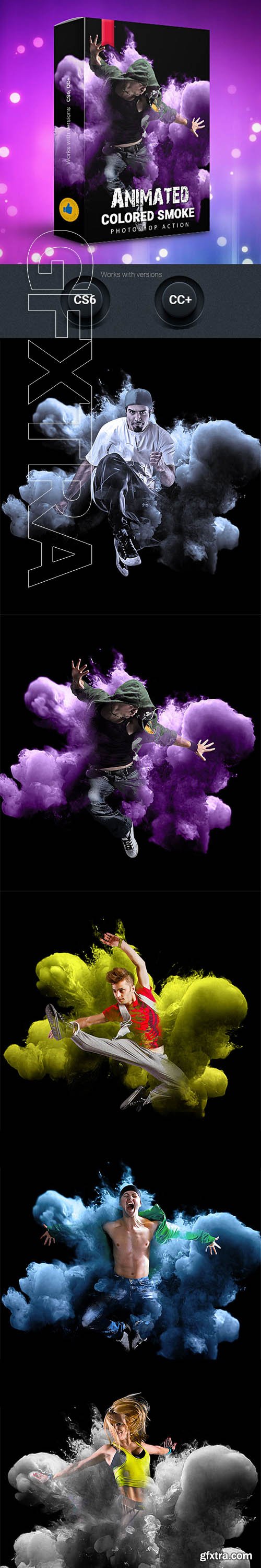 GraphicRiver - Animated Colored Smoke Photoshop Action 24833037