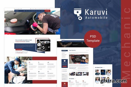 Karuvi Car Mechanic PSD Template