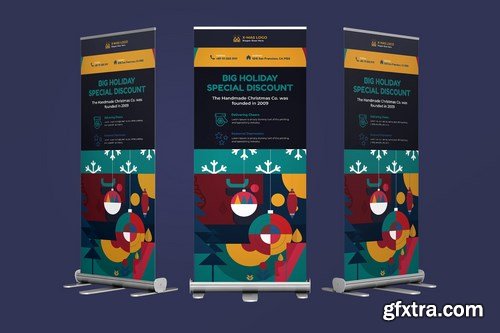 Merry Christmas Rollup PSD Template