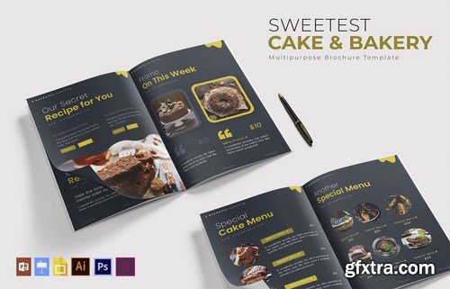 Sweetest Cake & Bakery Brochure Template