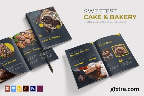 Sweetest Cake & Bakery Brochure Template