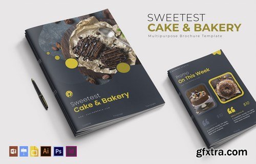 Sweetest Cake & Bakery Brochure Template