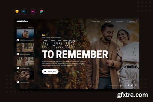 DailyUI.V9 MovieTime - Series Movie Website