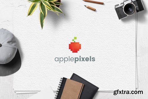 Apple Pixels Logo Template