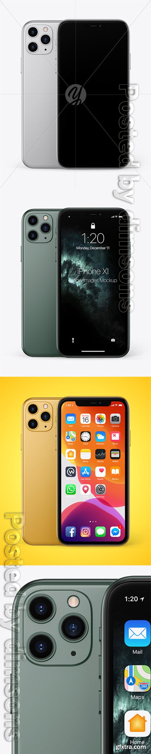 Two Apple iPhones 11 Pro Mockup 49621