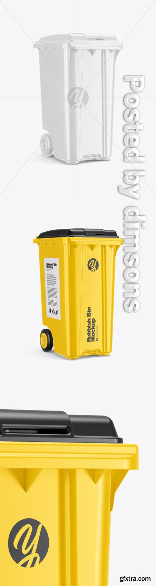 Plastic Rubbish Bin Mockup 49786