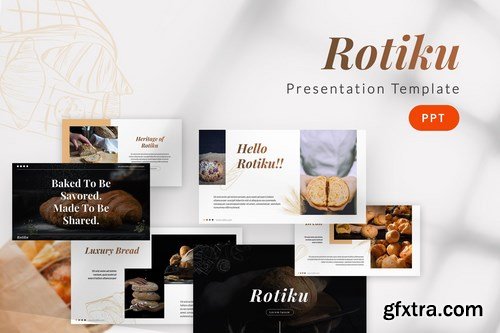 Rotiku - Bakery Powerpoint Google Slides and Keynote Templates