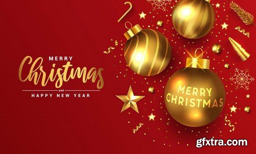 Merry Christmas and Happy New Year banner