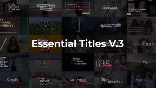 Videohive - Essential Titles V.3