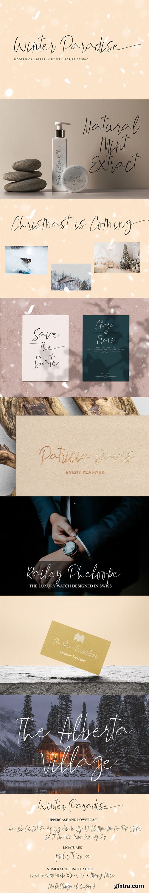 Winter Paradise - Modern Calligraphy Font