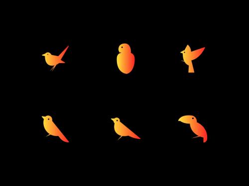 Birds icons set - birds-icons-set