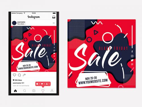 Black Friday Sale Social Media Instagram Post Template - black-friday-sale-social-media-instagram-post-template