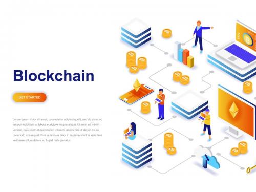 Blockchain and Cryptocurrency Isometric Concept - blockchain-and-cryptocurrency-isometric-concept