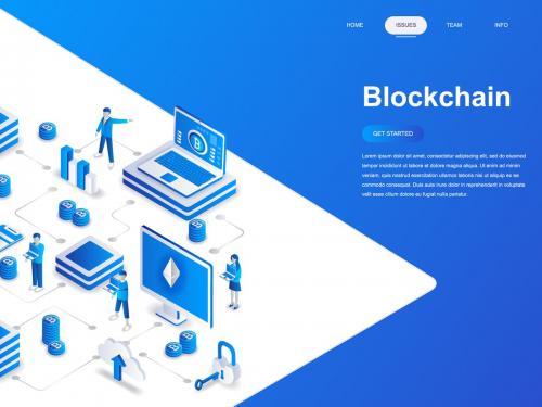 Blockchain Isometric Concept - blockchain-isometric-concept