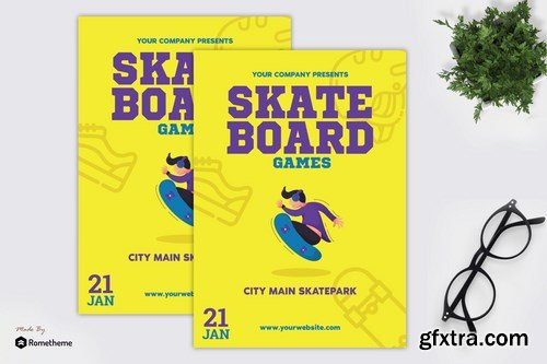 Skate Board Games - Flyer