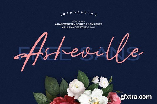 Asheville Script - Free Sans Font