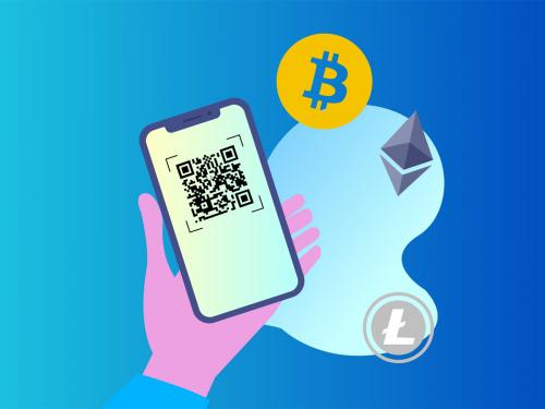 Blockchain QR Scan 2D Illustration - blockchain-qr-scan-2d-illustration