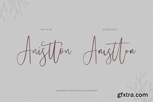 Anistton - Feminine Font