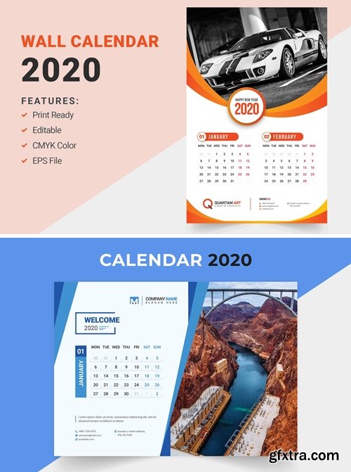 Desk Calendar 2020