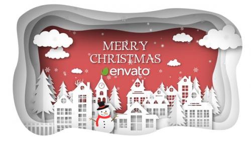 Videohive - Christmas Paper Town Wishes