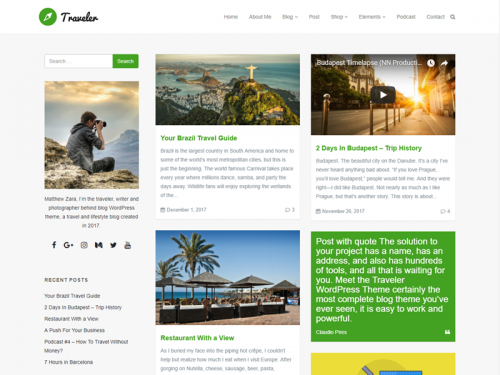 Blog Masonry Left Sidebar - Traveler WordPress Theme - blog-masonry-left-sidebar-traveler-wordpress-theme