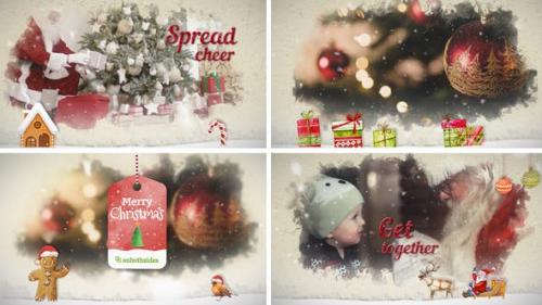 Videohive - Christmas Watercolored Slideshow