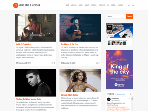 Blog Right Sidebar - Music WordPress Theme - blog-right-sidebar-music-wordpress-theme