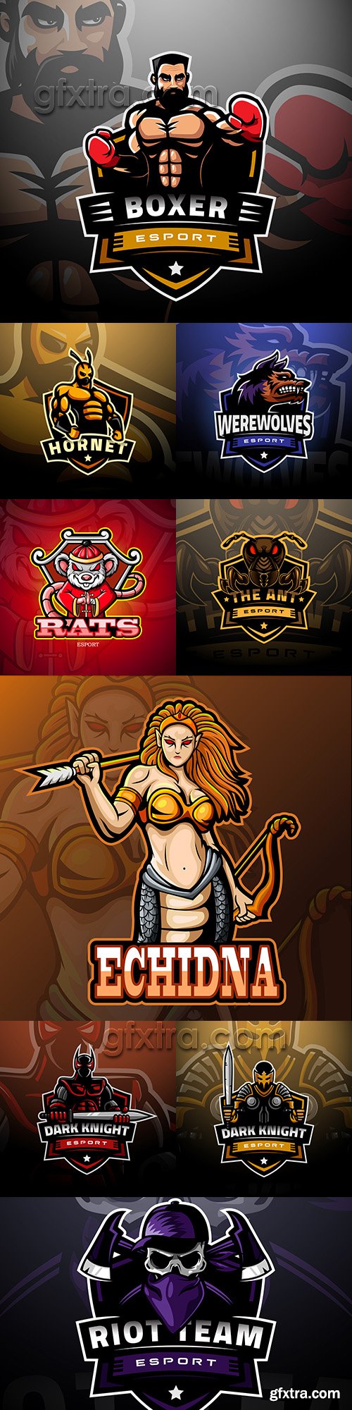 Cybersport mascot design logo gaming illustration 4