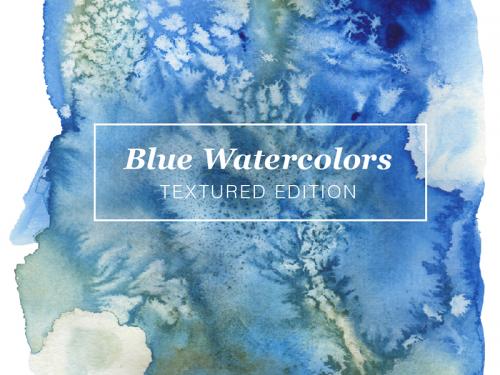 Blue Textured Watercolors - blue-textured-watercolors