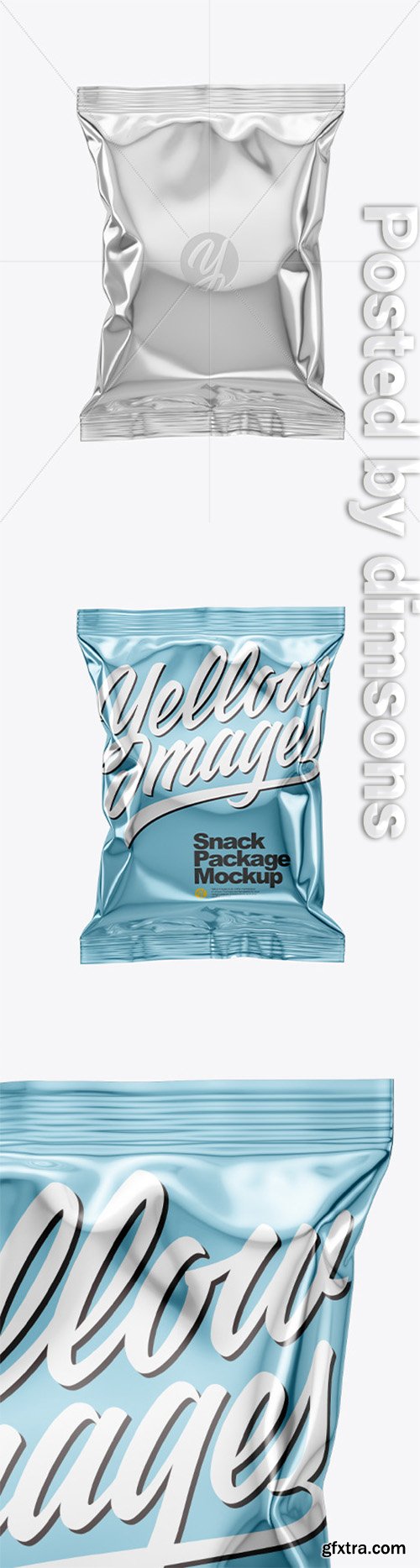 Metallic Snack Package Mockup 50578