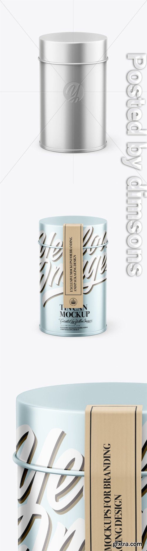 Metallic Tin Can Mockup 50569