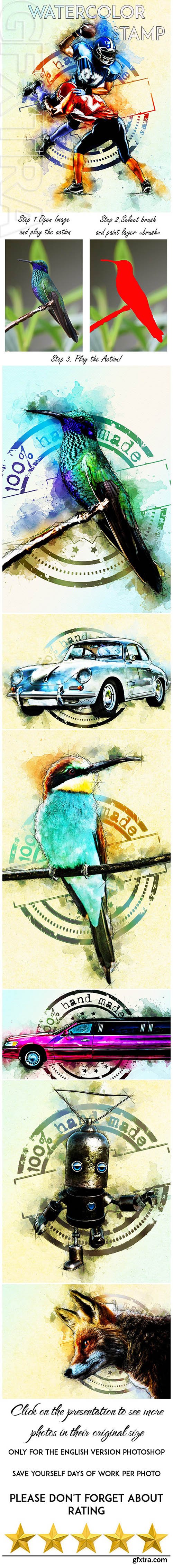 GraphicRiver - Watercolor Stamp Photoshop Action 25015853