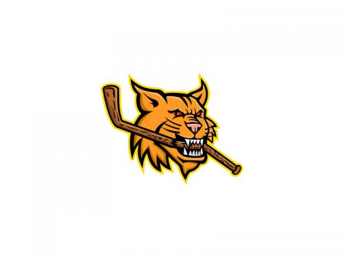 Bobcat Ice Hockey Mascot - bobcat-ice-hockey-mascot