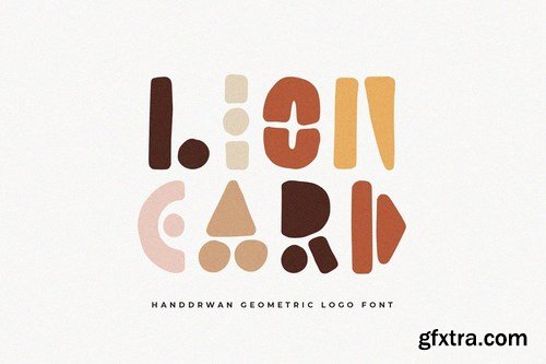 CM - Lion Card  Handmade Geometric Font 4385055