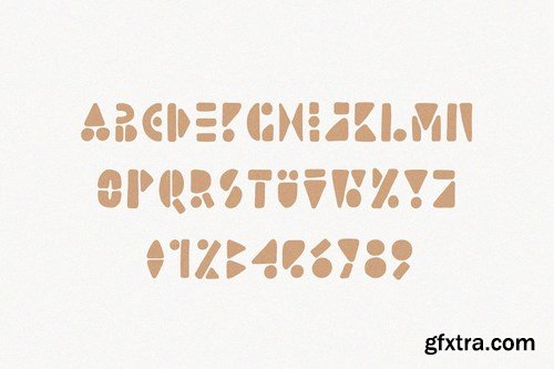 CM - Lion Card  Handmade Geometric Font 4385055