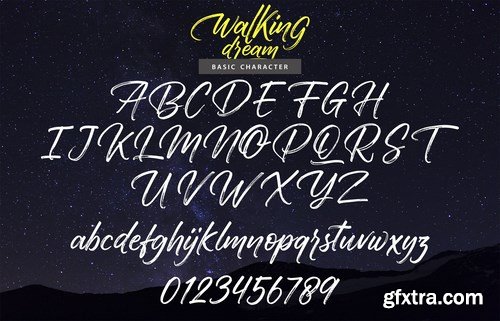 Walking Dream A Handcrafted Drybrush Lettering