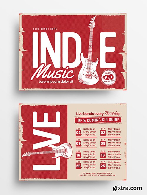 Indie Music Night Flyer Layout 308546207