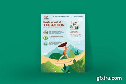 Sport Activities Poster Illustration Template