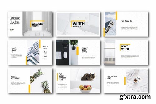 Width Minimal Powerpoint Google Slides and Keynote Templates