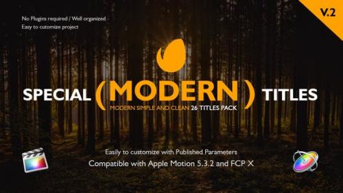 Videohive - Special Modern Titles Pack for FCPX