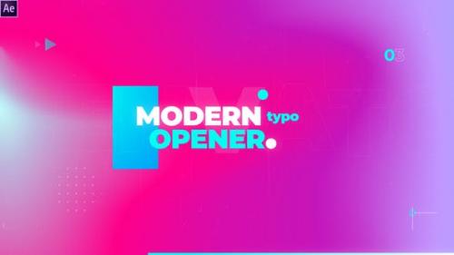 Videohive - Modern Gradient Typography Opener