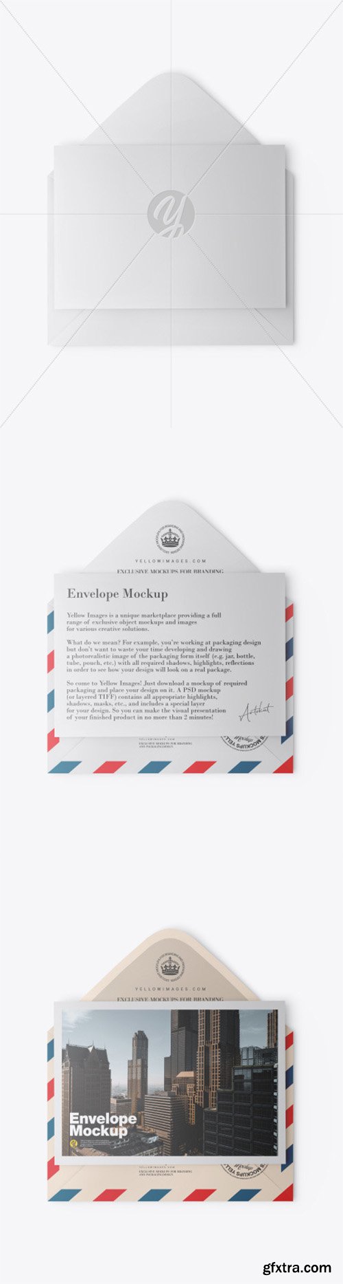 Matte Envelope w/ Postcard Mockup 51168