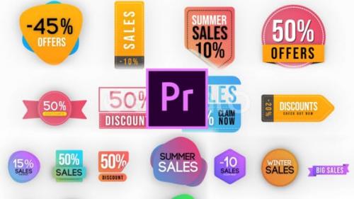 Videohive - Trendy Sales Badges - MOGRT