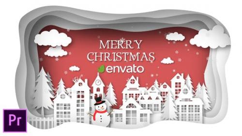 Videohive - Christmas Paper Town Wishes - Premiere Pro