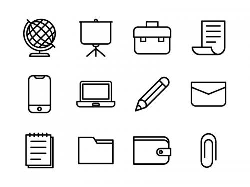 Business Icon Set Outline - business-icon-set-outline