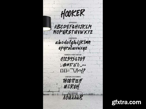 Hooker - Handmade Brush Font