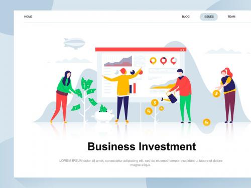 Business Investment Flat Concept - business-investment-flat-concept